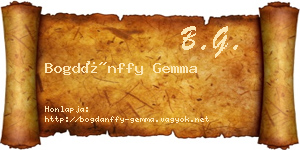 Bogdánffy Gemma névjegykártya